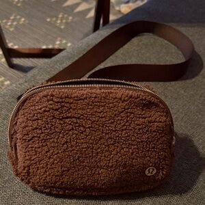Lululemon Chocolate Sherpa Crossbody Bag